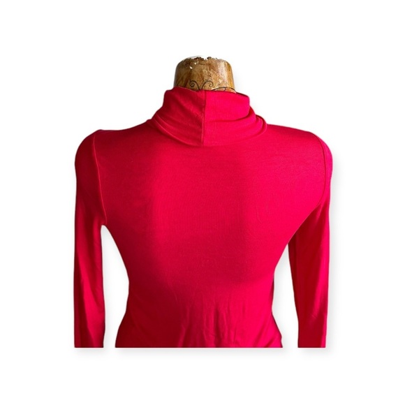 LOFT sweater turtleneck top red long sleeve XS - Picture 5 of 7